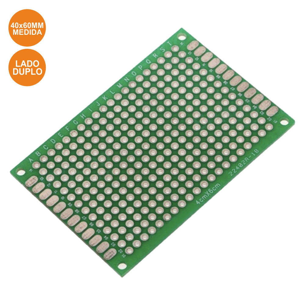 Placa Circuito Impresso Perfurada Em Pontos 40x60mm