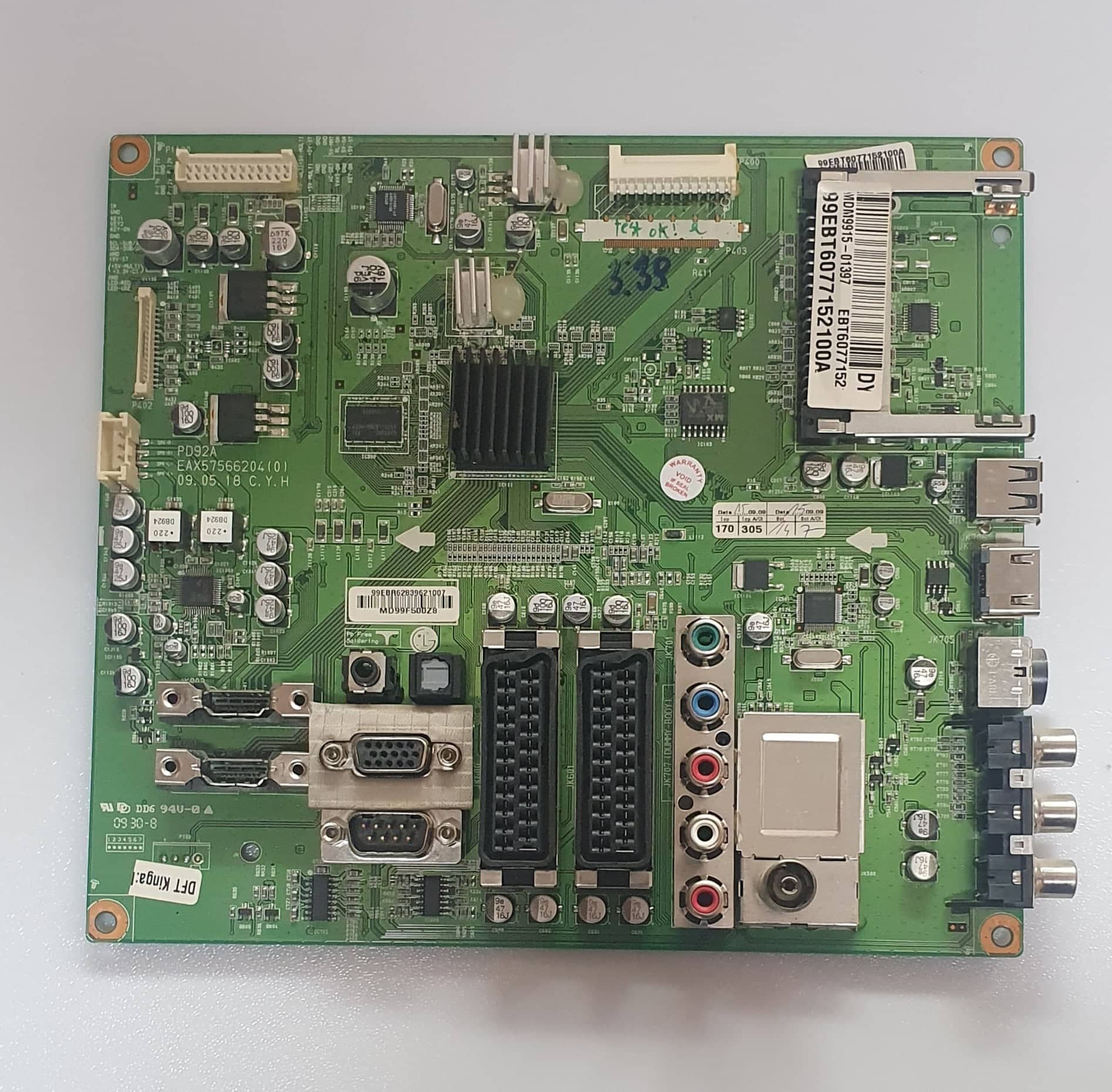 MAIN ASSY Model LG 42PQ2000 EBT60771521 - EBR62839621007 - usado