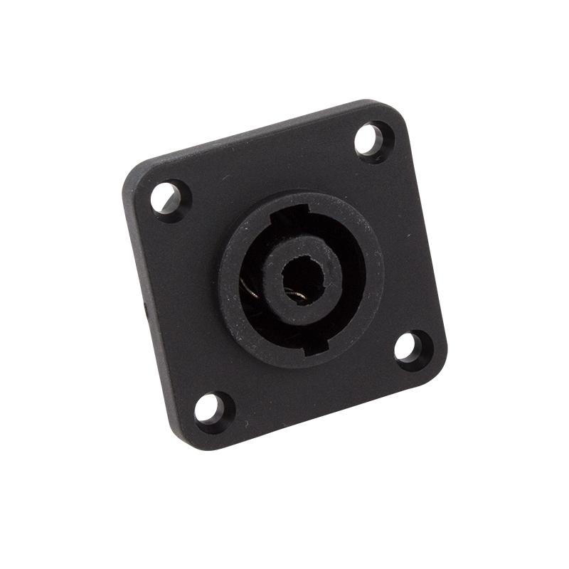 Ficha Speakon Fêmea 4 Pinos Painel Quadrado Grande  (40x40mm)