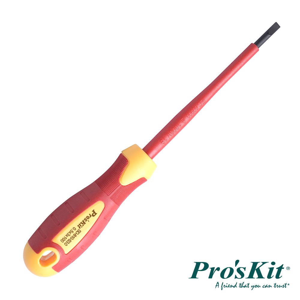 CHAVE FENDAS 0.5X3.0X100MM VDE 1000V - SD-810-S3.0 PROSKIT
