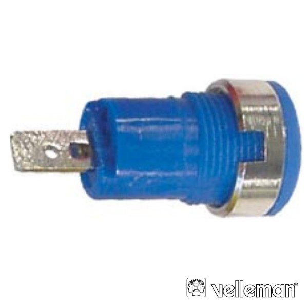 Ficha Banana Fêmea Painel Terminal 4mm Azul VELLEMAN