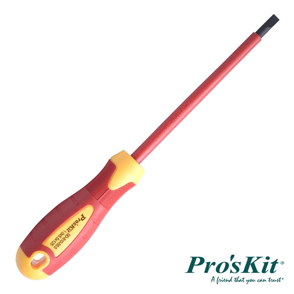 CHAVE FENDAS 1.0X5.5X125MM VDE 1000V - SD-810-S5.5 - PROSKIT