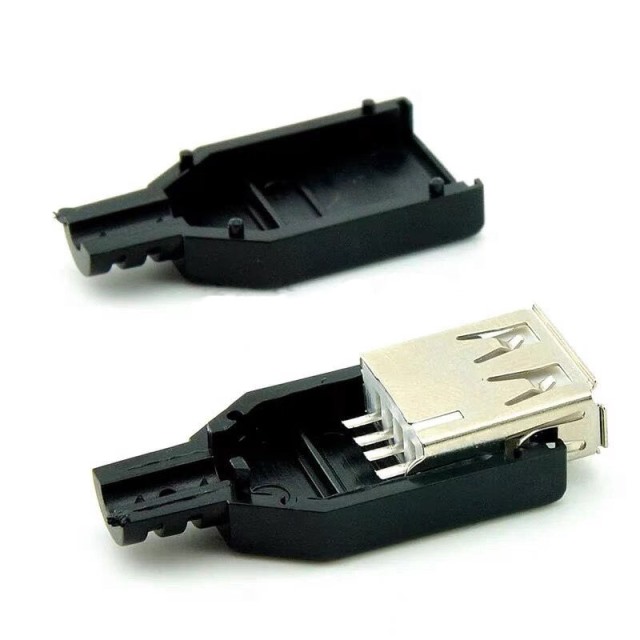 Ficha USB-A Femea para soldar