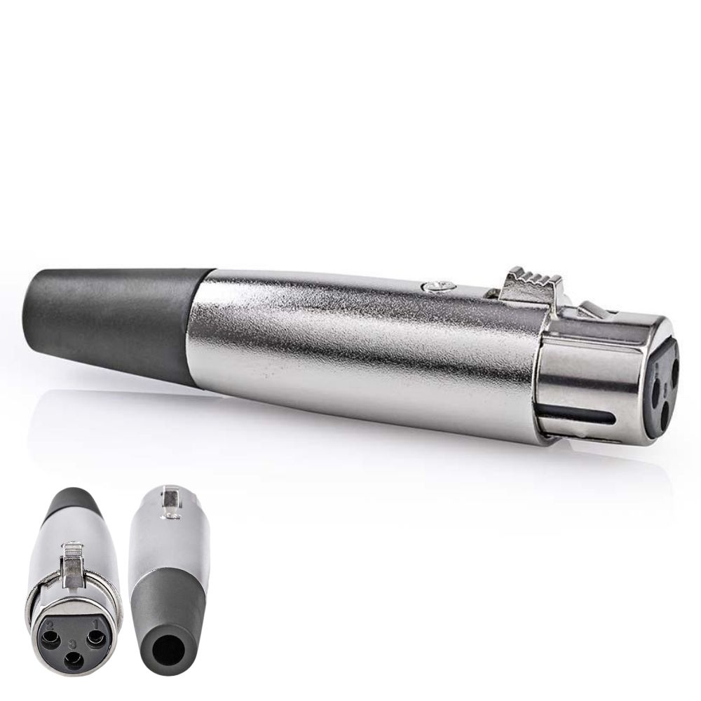 Ficha XLR 3 Pinos Fêmea Extensão