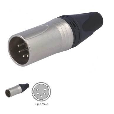 Ficha XLR 5 Pinos Macho