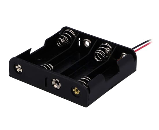 Suporte Pilhas 4xR6 c/ Fios 15cm Base