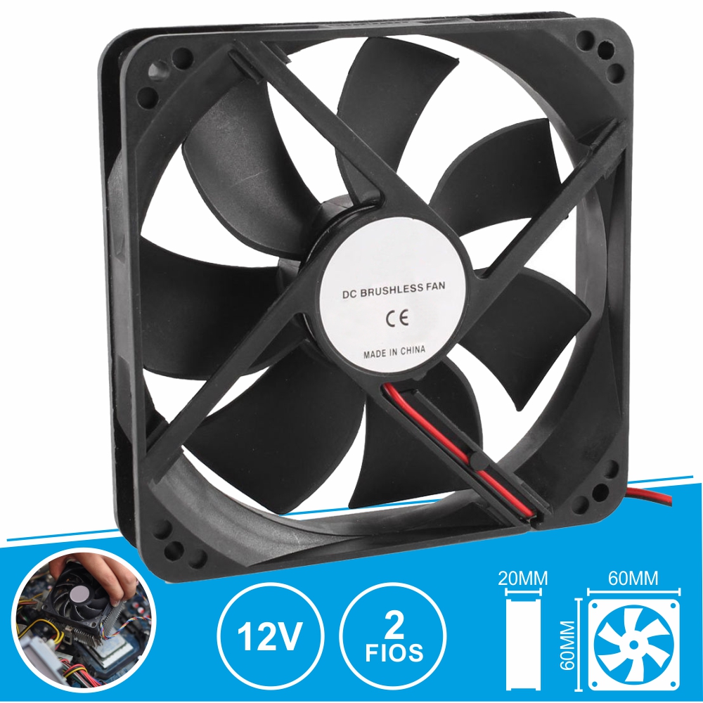Ventilador DC 12V - 60x60x20mm