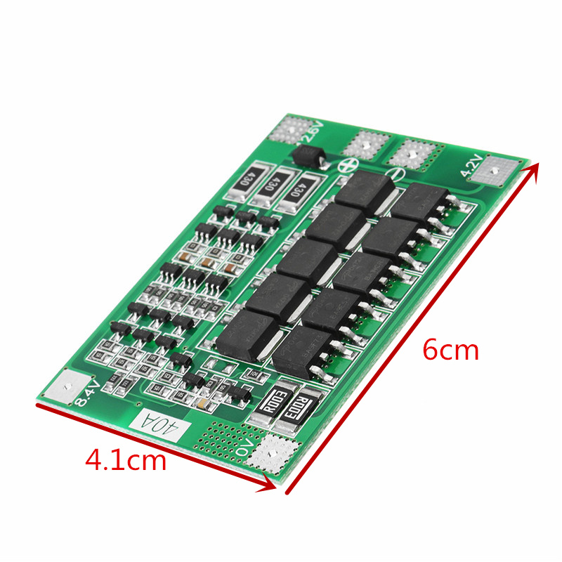 Módulo Carregador Bat. LÌtio 18650 -14.8V-16.8V -40A-4Pares