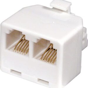 Adaptador Telefone 6V/6C RJ12 Macho / 2xFêmea