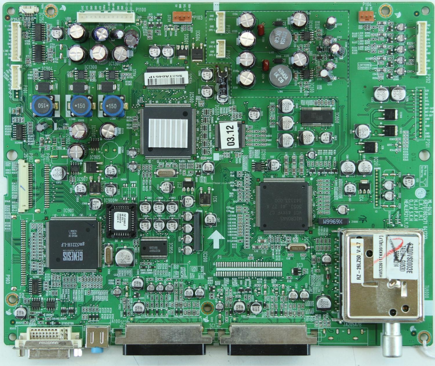 MAIN TOTAL BOARD LCD LG RZ-26LZ50 AUO