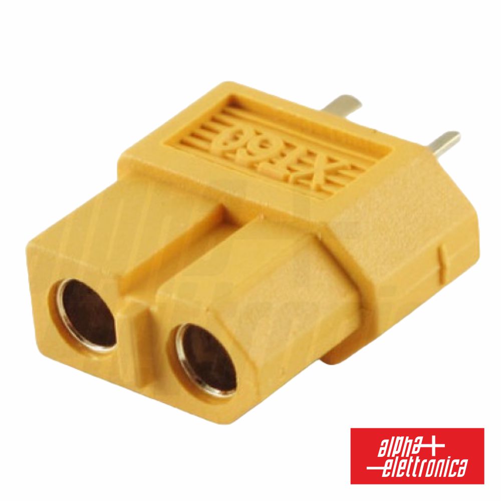 Ficha XT60 2 Pinos Fêmea P/ Bateria ALPHA