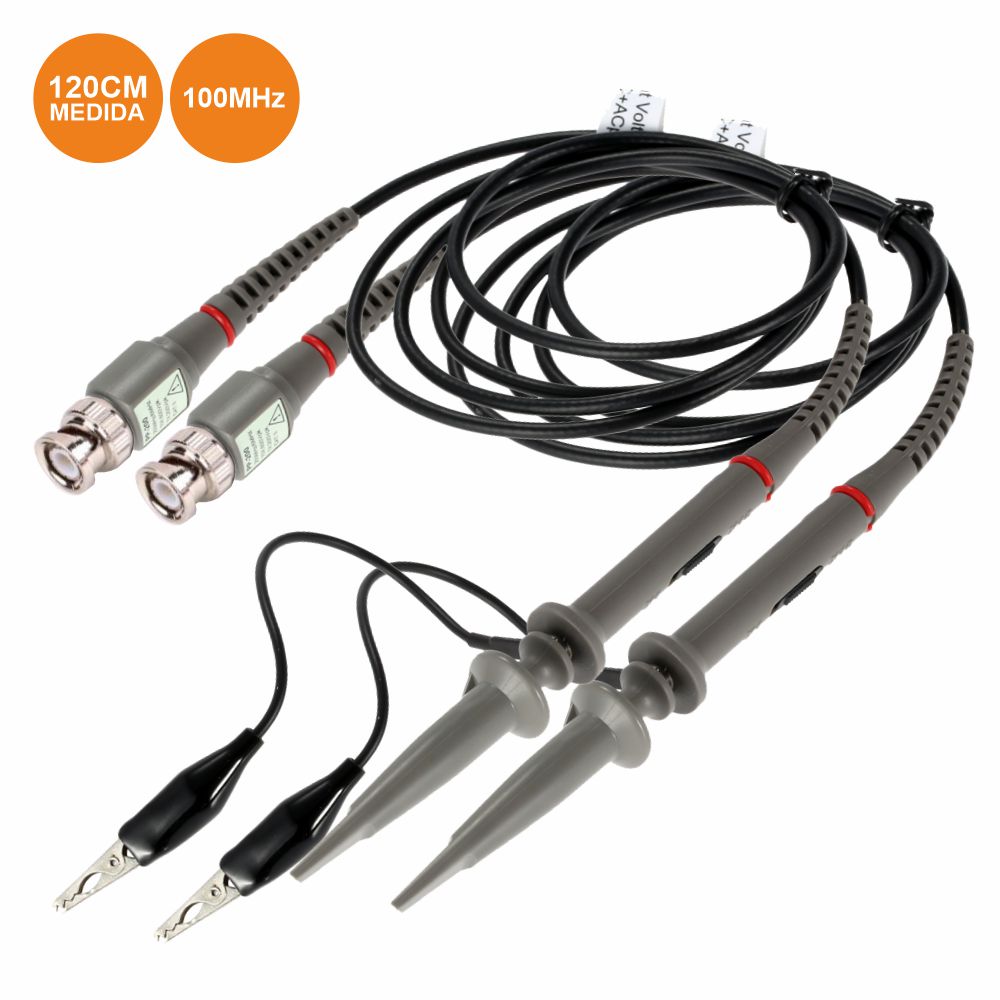 Conjunto 2 Pontas prova p/ Osciloscipio. x1 x10 100MHz