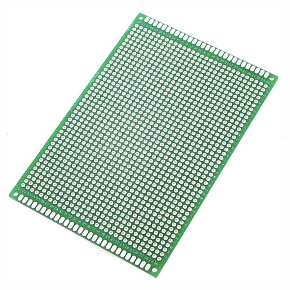PLACA CIRCUITO IMPRESSO DUPLA FACE PERFURADA POR PONTOS 90 X 150mm