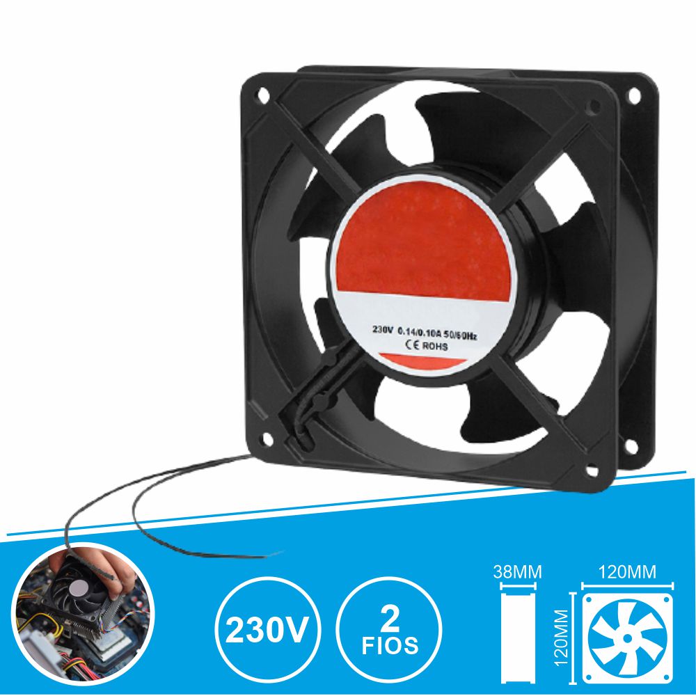 Ventilador  220V 120x120x38mm com Fios
