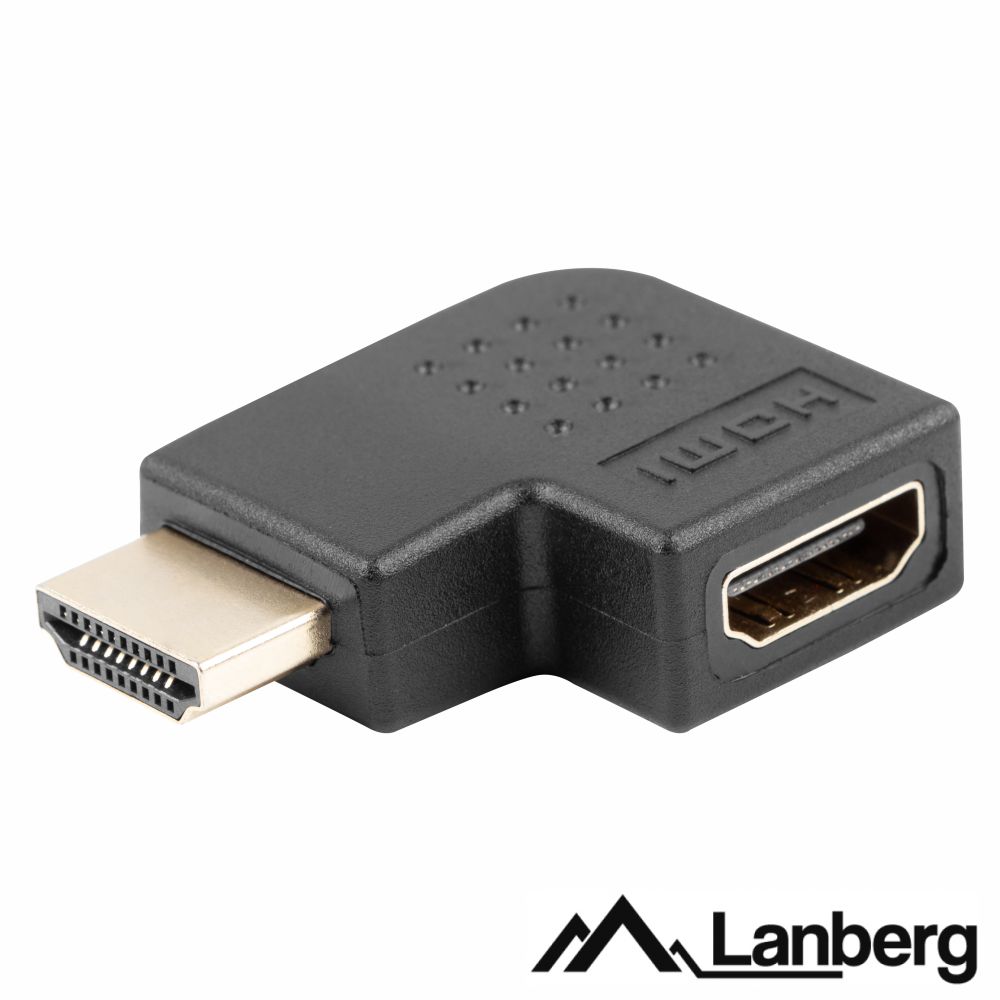 Ficha Adaptadora HDMI Macho / HDMI F Angular 90º Esq.