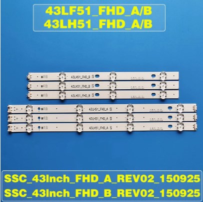 Kit Barras LED LG 43" 43LH51_FHD_A/B - SSC_43Inch_FHD_A/B_REV02_15925