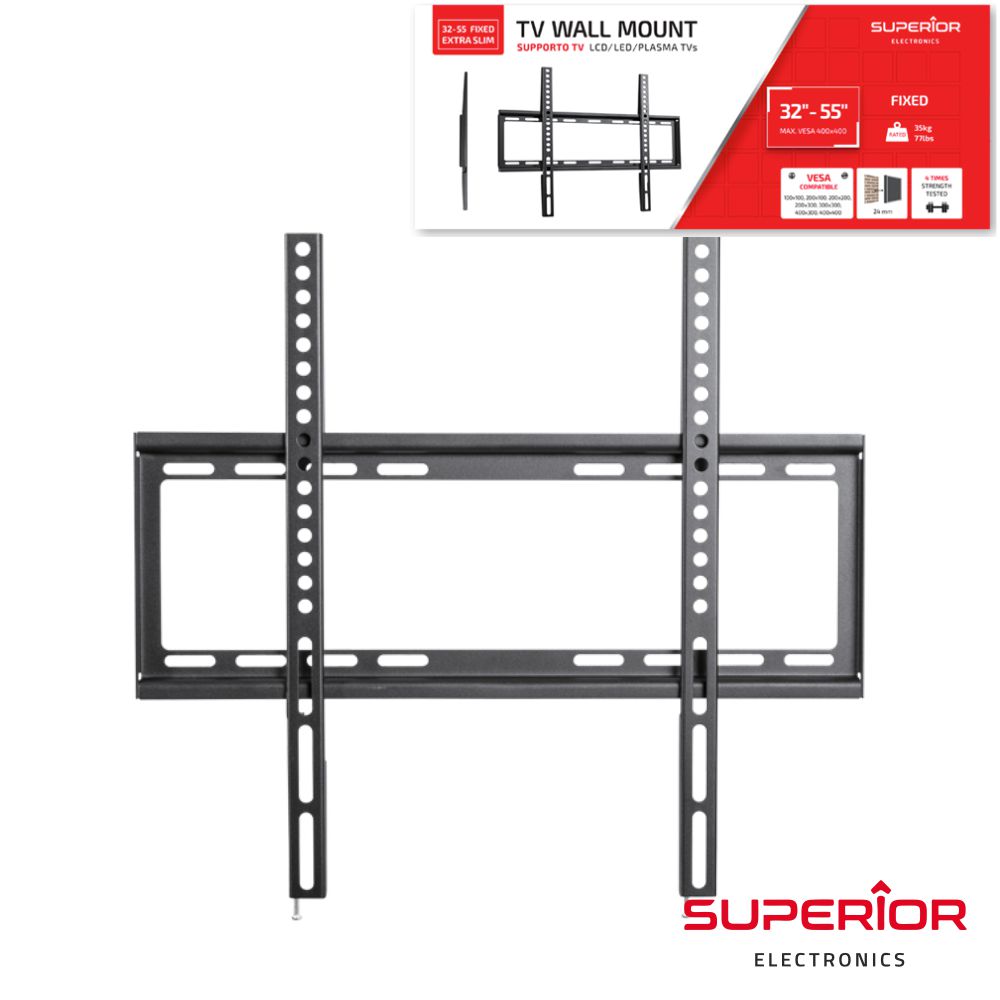 Suporte Lcd/LED 32/55" Fixo Slim Vesa 400/400 35kg