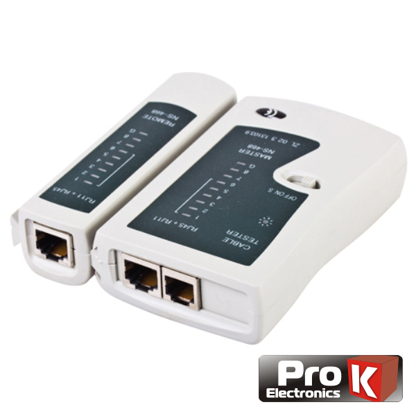 Testador De Cabos Rede RJ11/RJ12/RJ45 PROK