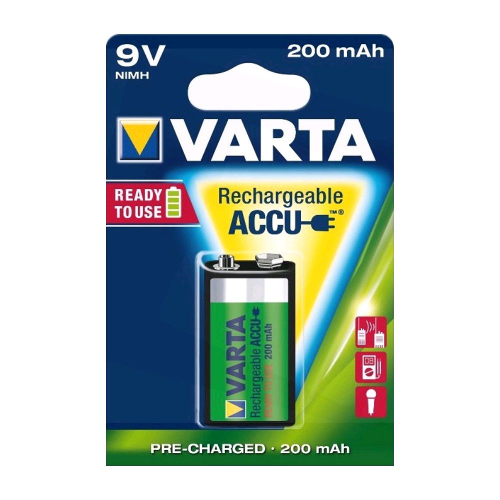 Pilha Recarregável Ni-Mh 6HR61 9V 200mA VARTA
