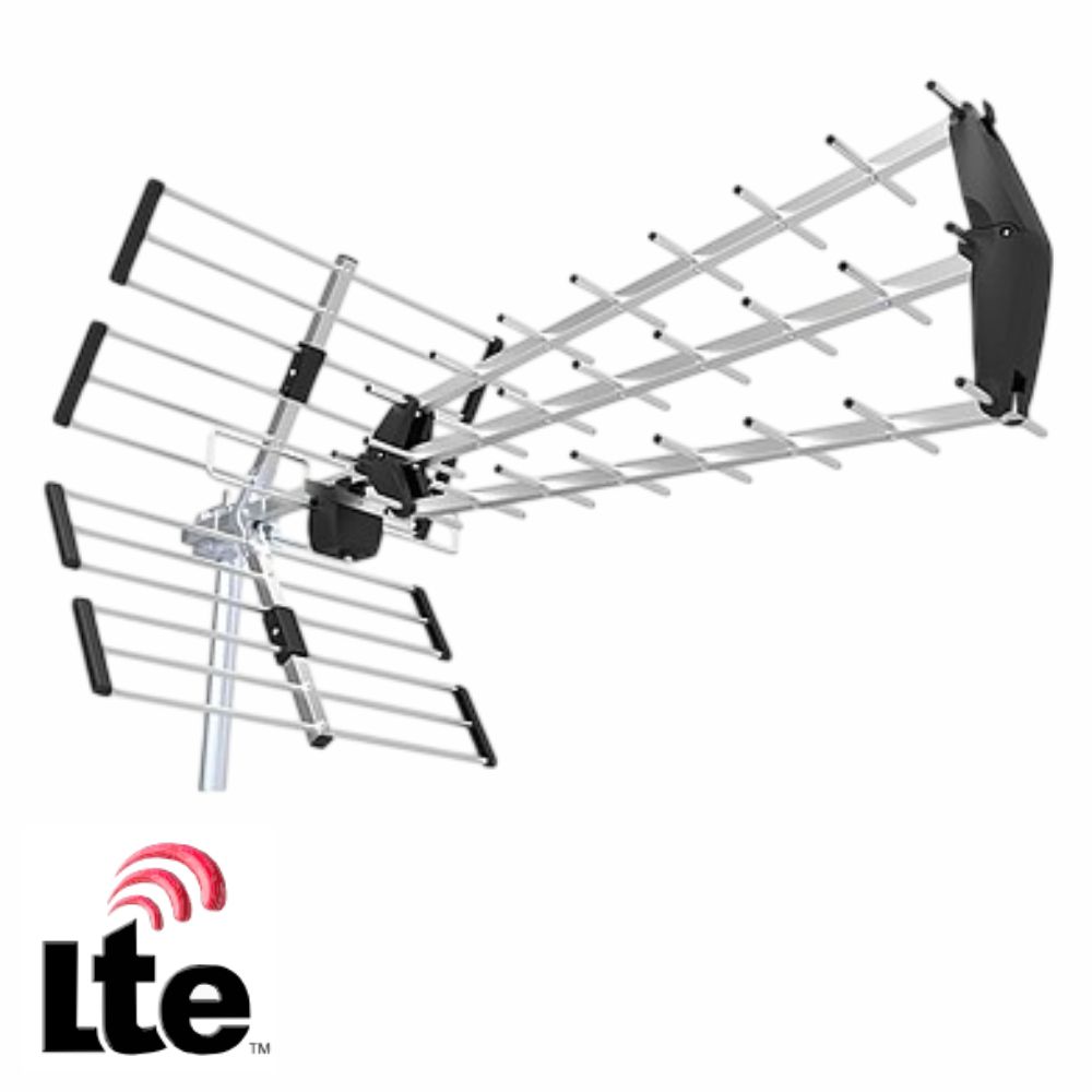 Antena TV Exterior UHF 12.5db 38 Elementos Angular Lte 5G