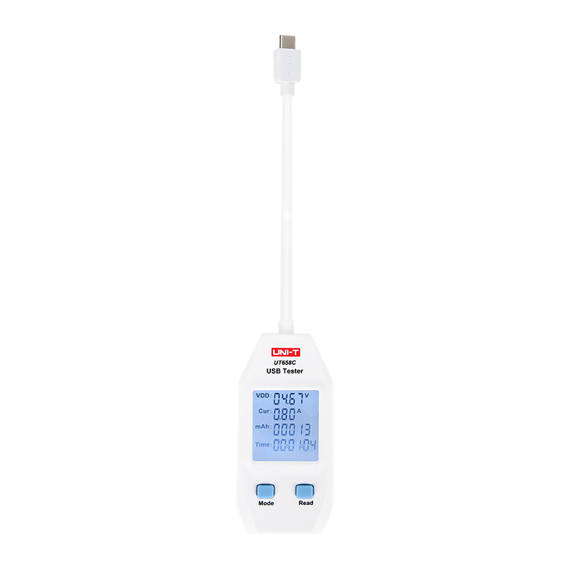 Testador Digital Usb-C Tensão De 4v-24v C/ Lcd Uni-T