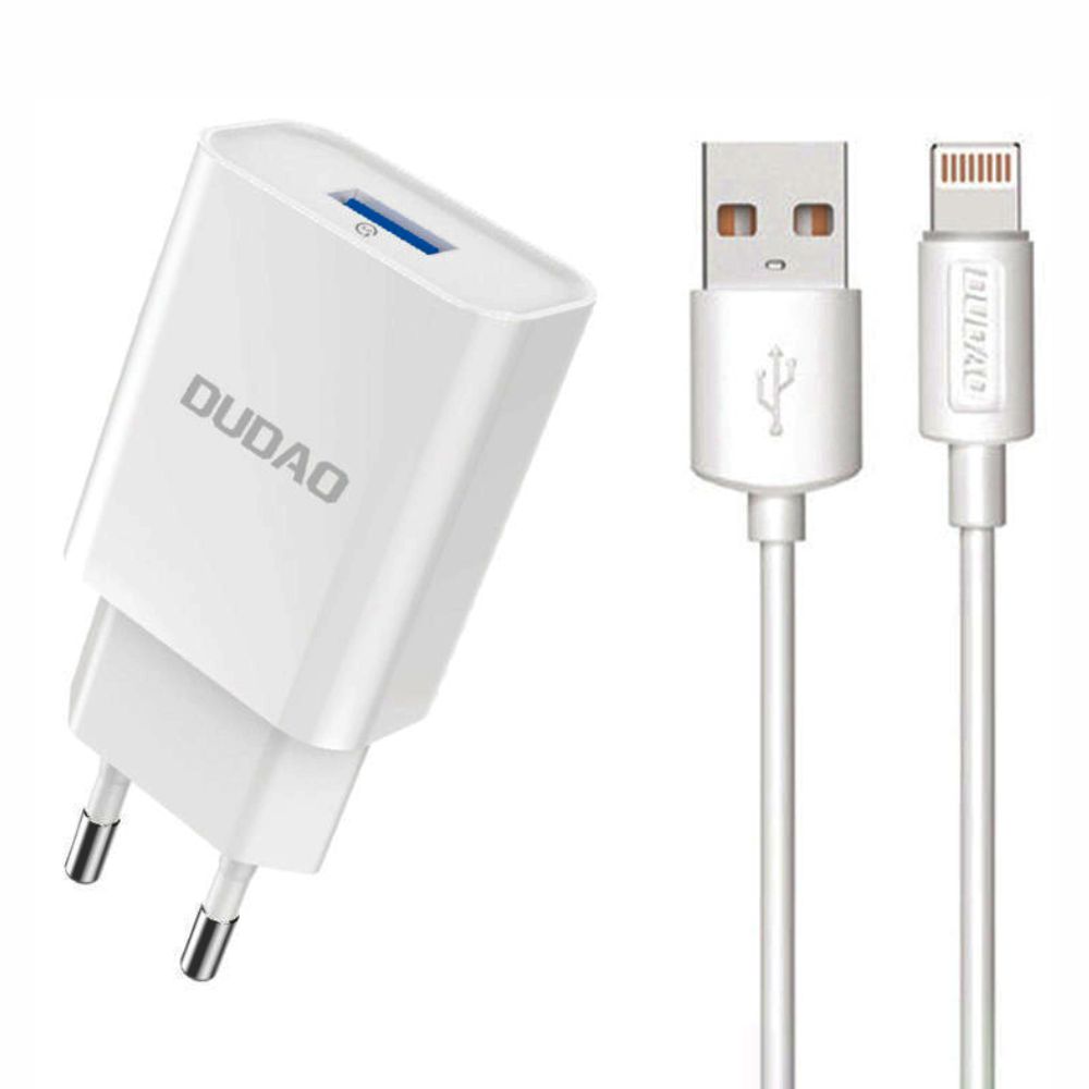 Alimentador USB 5V/2.4A Quick Charge 3.0 + Cabo Lightning