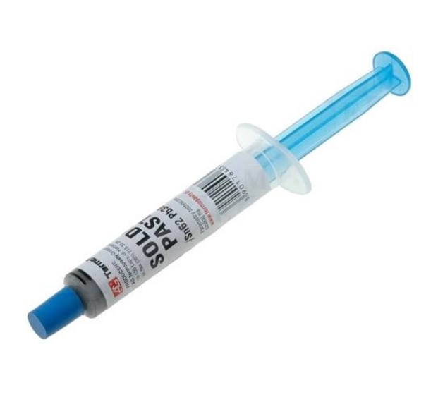 Solda em Pasta Sn62Pb36Ag2 - Seringa de 1,4ml/8g