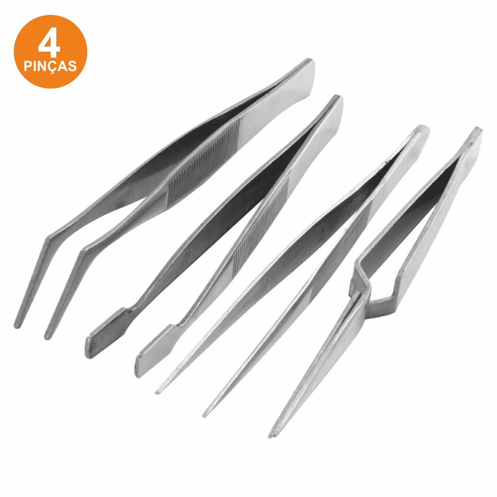 Conjunto de 4 pinças diversas