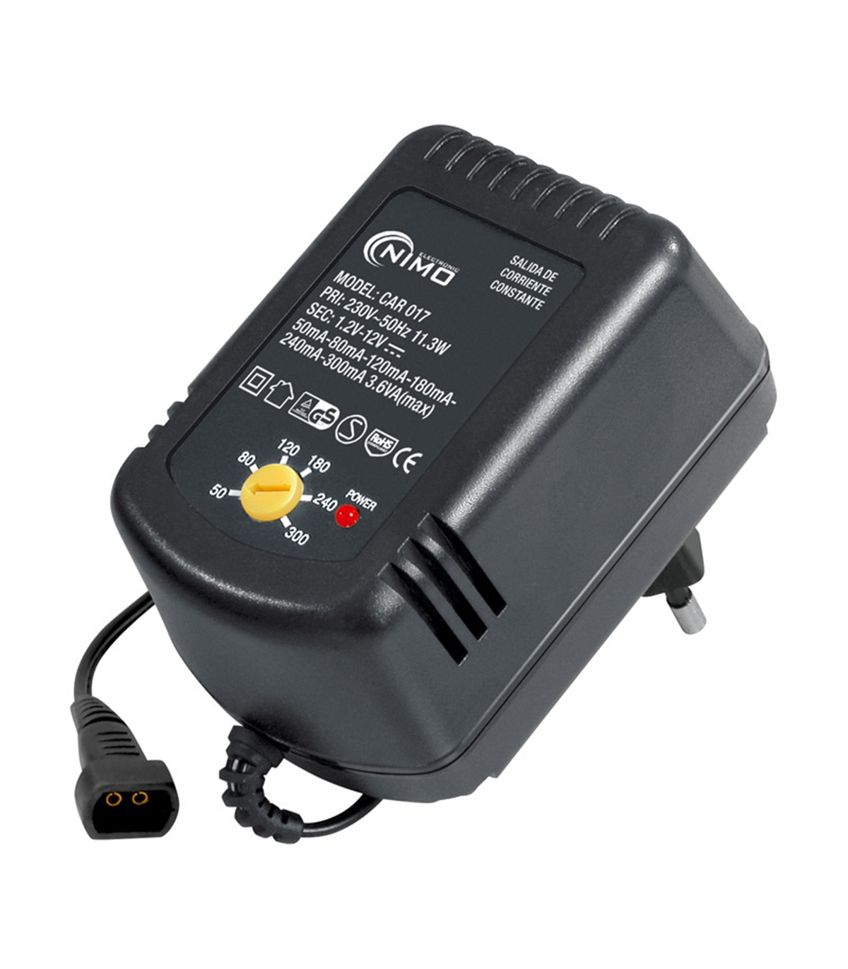 Carregador Automático Baterias Ni-CD/Ni-MH 1,2 a 12V 300mA