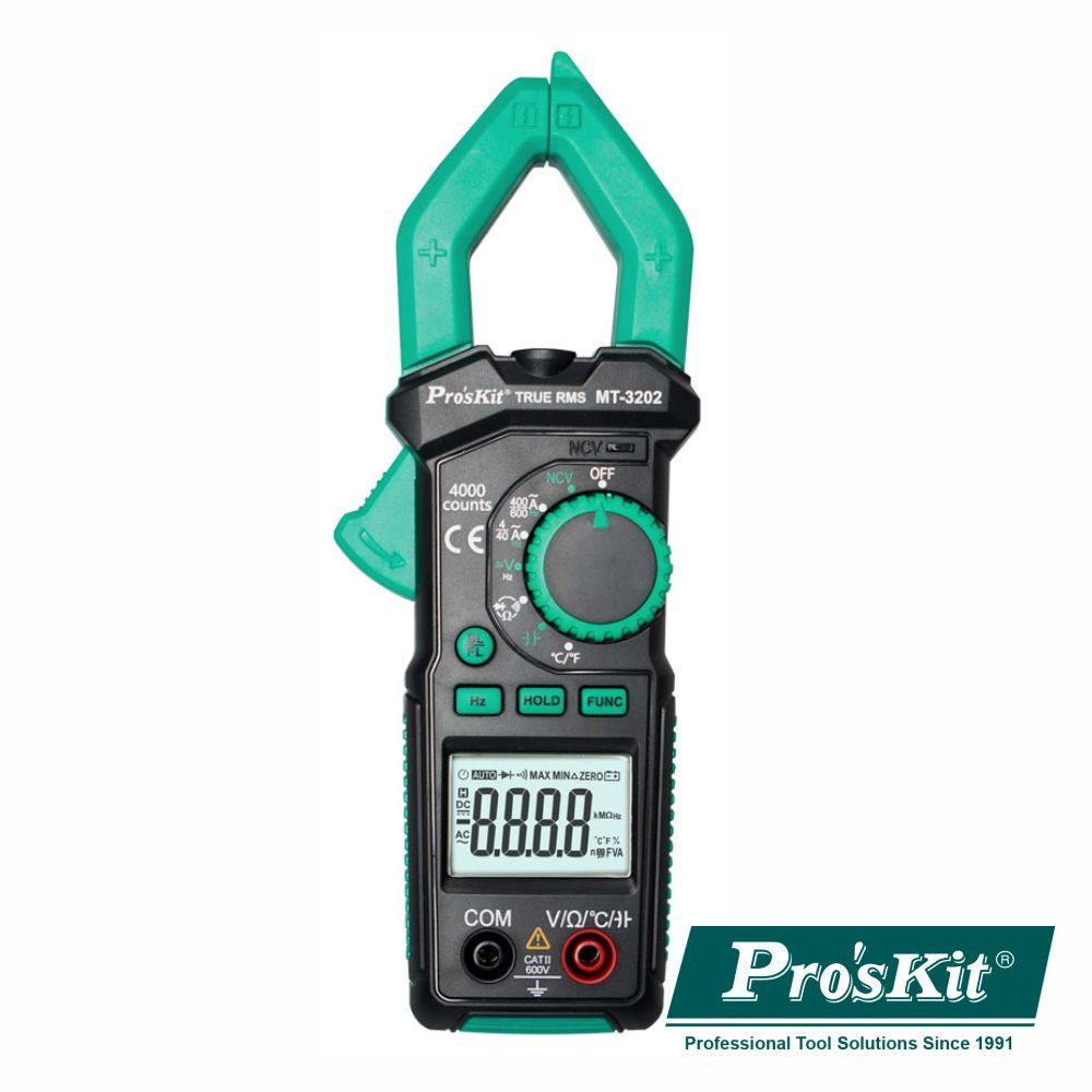 PINÇA AMPERIMÉTRICA DIGITAL AC 600A PROSKIT MT3202