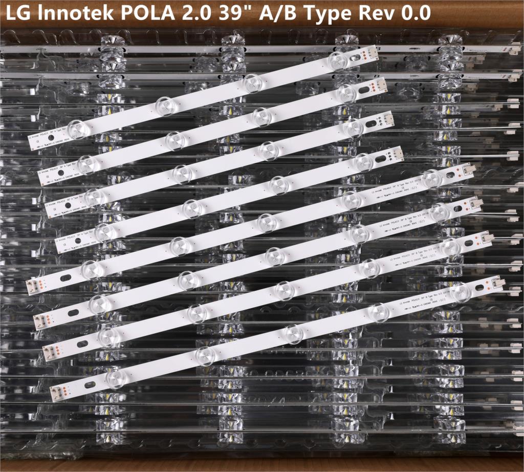 kit Barras Led p/ LG 39" (TYP A X 4 + TYP B X 4) POLA2.0 PAINEL HC390DUN-VCFP1