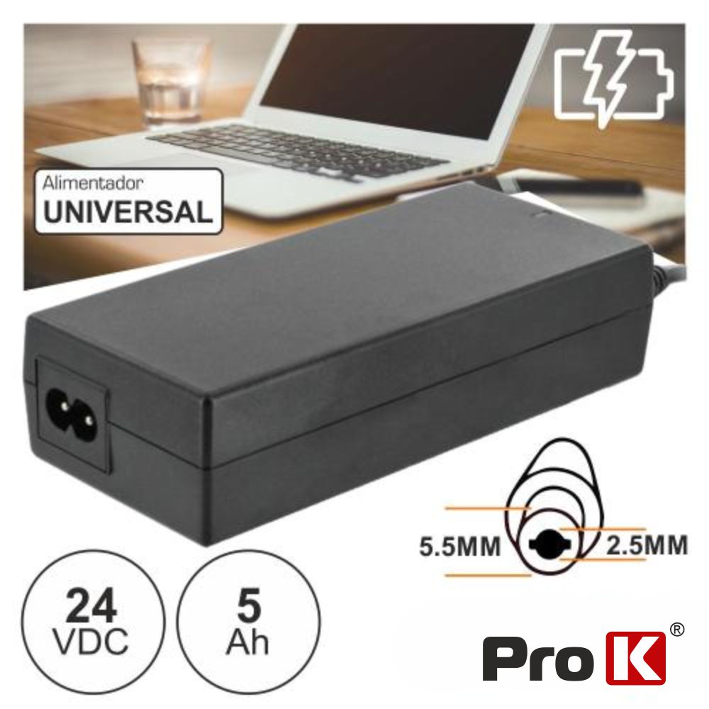 ALIMENTADOR 24V 5A ProK  Ficha 5.5x2.5mm