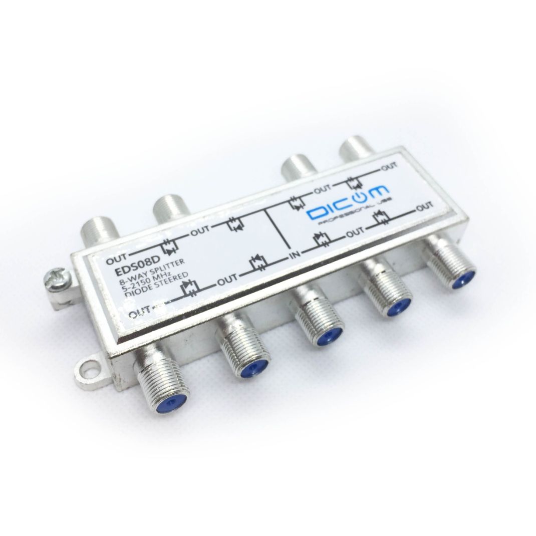 Splitter TV/Satélite 8 Vias 5-2150 MHZ