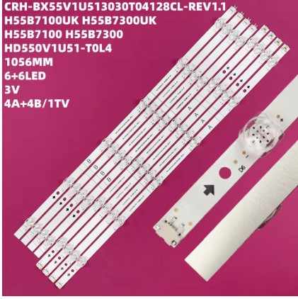 Kit 4 Barras 55" 12 Led´s HD550V1U51-T0L4 T0L2B18 - CRH-BX55V1U5130T04128CL-REV1.1