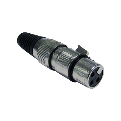 Ficha XLR 3 Pinos Fêmea