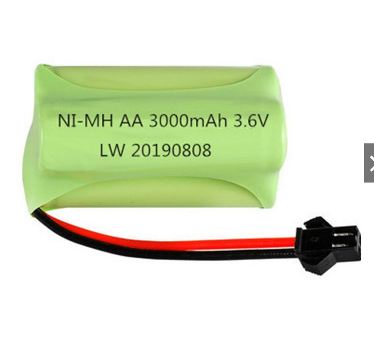 Pilha NI/MH 3x AA R6 -  3,6V 3000mA Triangulo com ficha