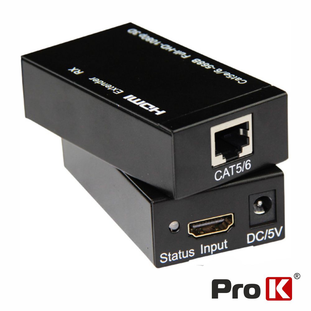 Extensor de Sinal HDMI Via RJ45 CAT5e/6 60m PROK