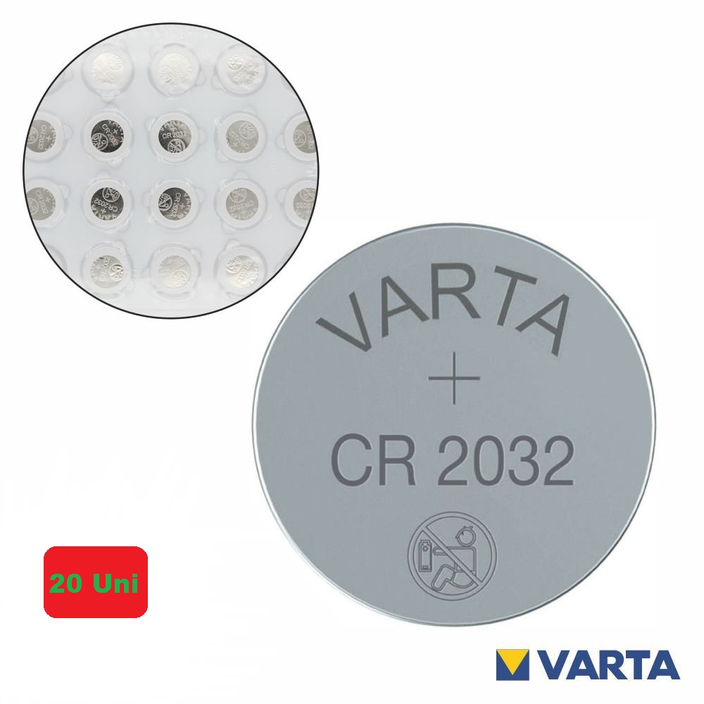 Pilha de Litio CR2032 Varta Pack 20 - Granel