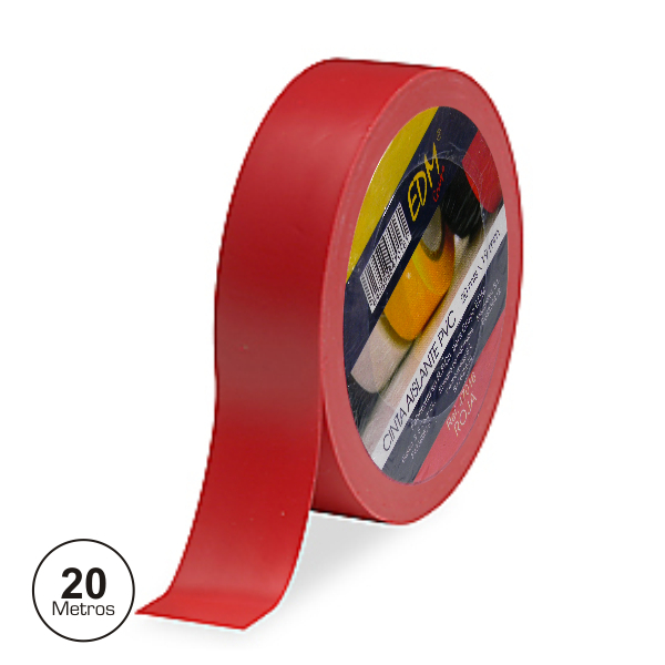 Fita Isoladora 20m  19x0.13mm Vermelha