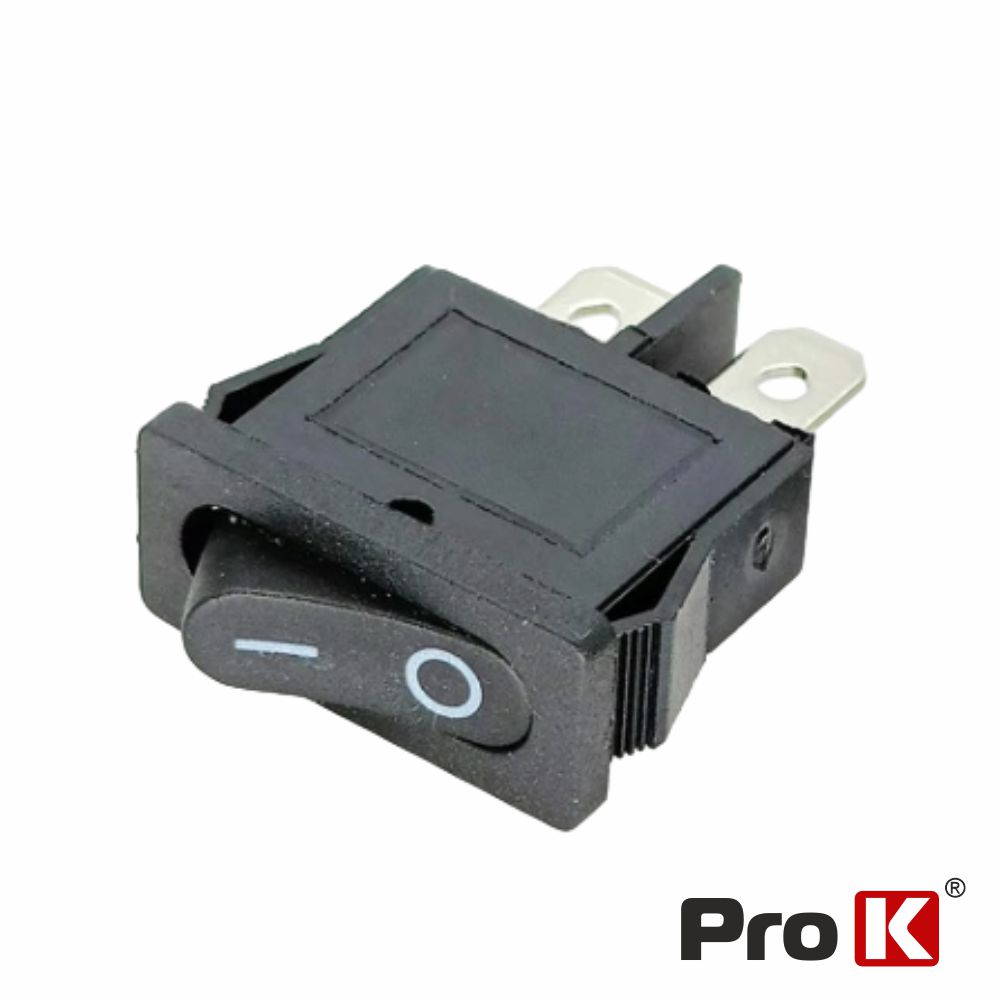 Interruptor Basculante 2 Circuitos 6A 250V (On/Off) Preto