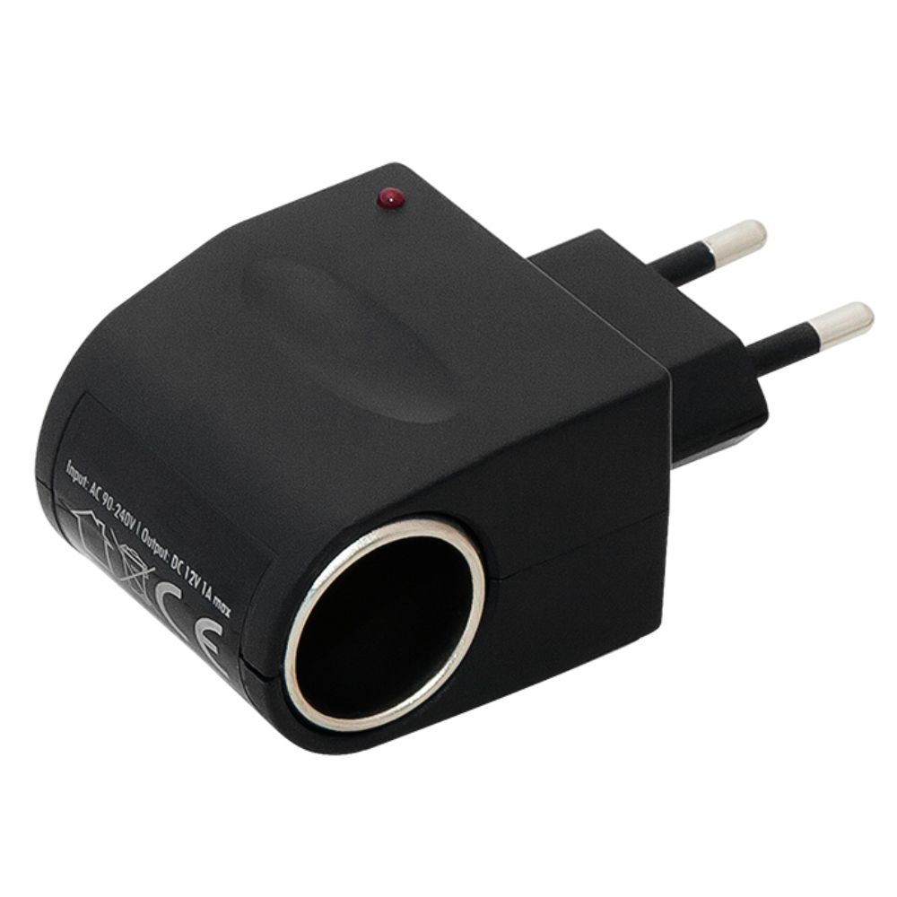Alimentador AC230V/DC - 12V 1A FICHA Isqueiro Fêmea