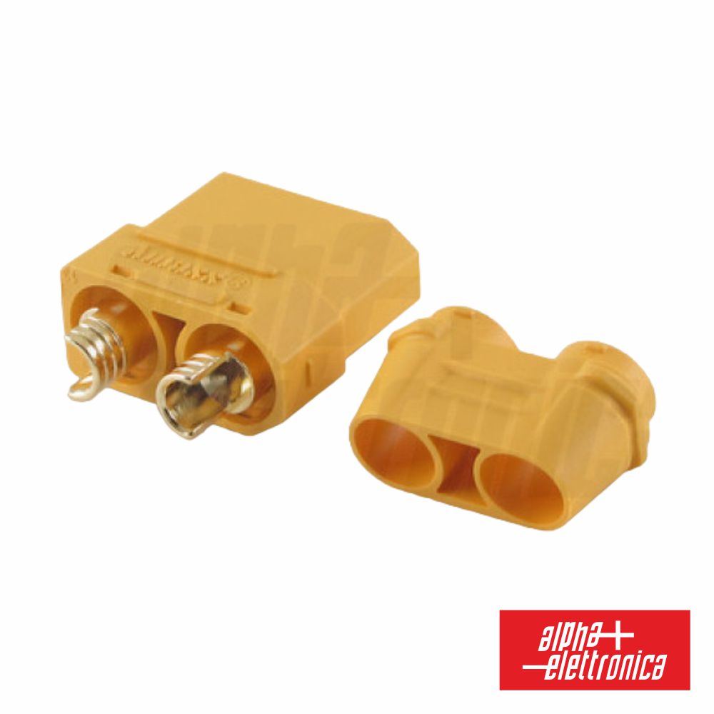 Ficha XT90 2 Pinos Fêmea P/ Bateria ALPHA