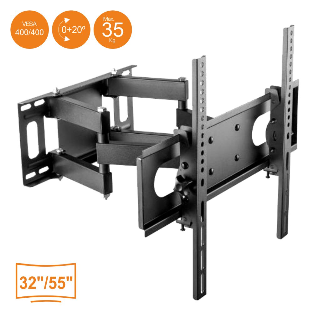 Suporte Lcd/Led 32/55" Com 2 Braços Duplos Vesa até 400 - 35kg