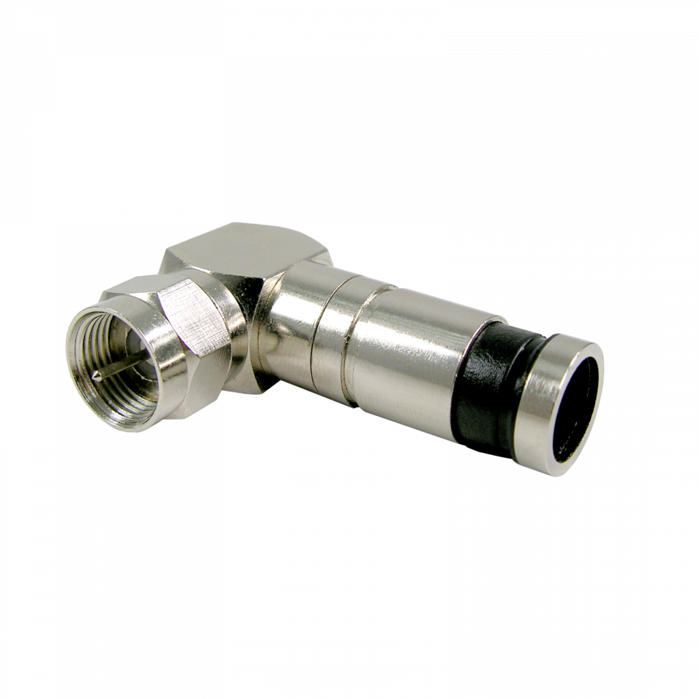 Ficha "F" Compressão RG6 90º Rosca