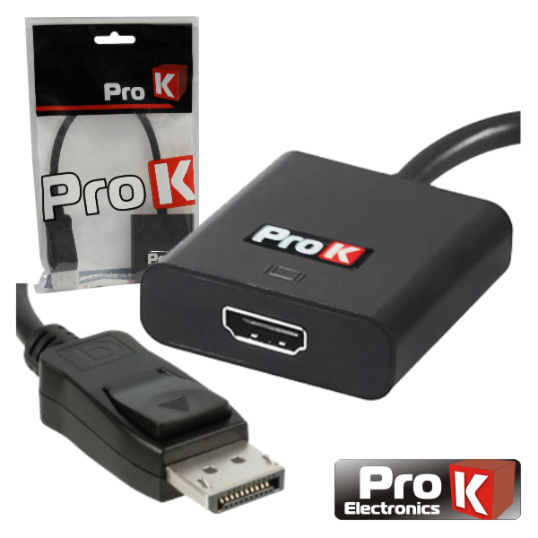 Adaptador DisplayPort / HDMI Fêmea 10cm