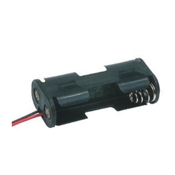 Suporte Pilhas 2xR6 c/ Fios 20cm