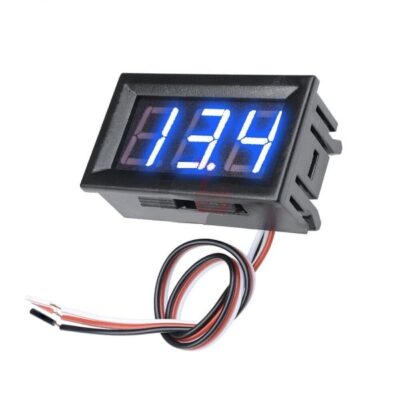 Voltímetro Digital 3 Digítos 0,56" 0-100VDC - Azul