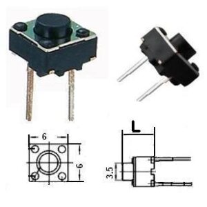 Pulsador DC 5mm - 12V - 50mA