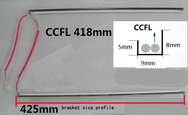 Grupo R+L lampadas ccfl frio   2x 2.0x418mm c/ frame 425x9mm