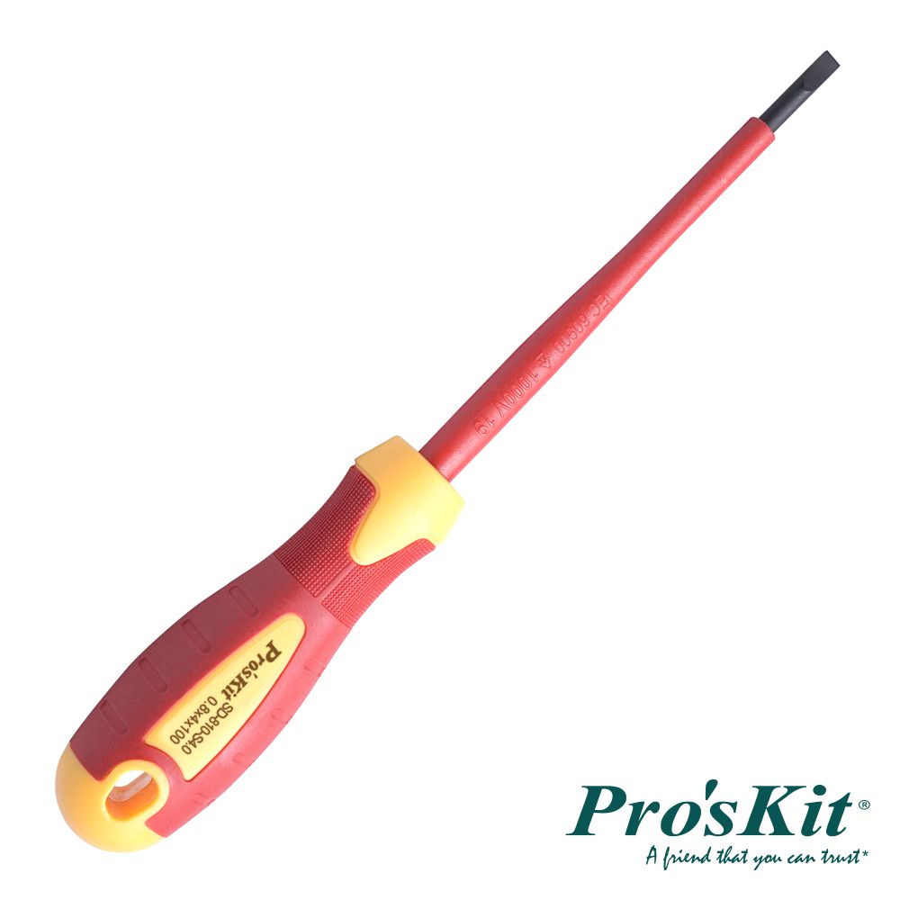 Chave Fendas 4x0.8x100mm VDE 1000V SD-810-S4 PROSKIT